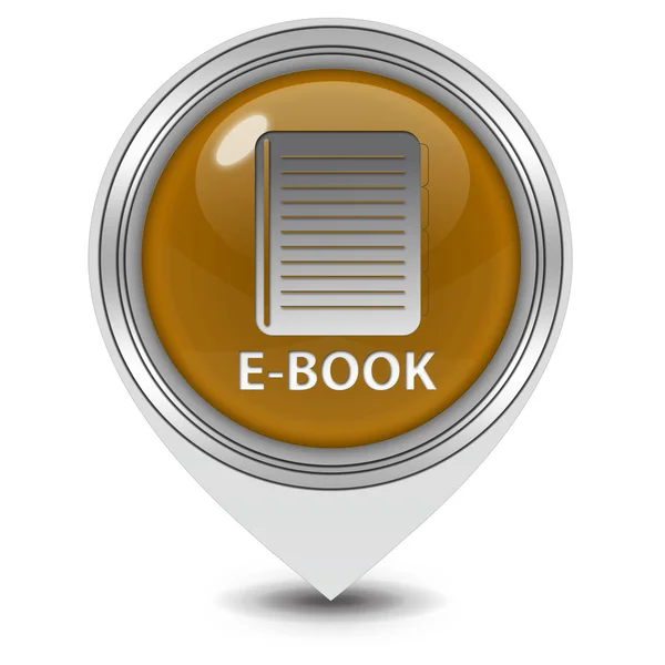 E-book pointer icon on white background — Stock Photo, Image