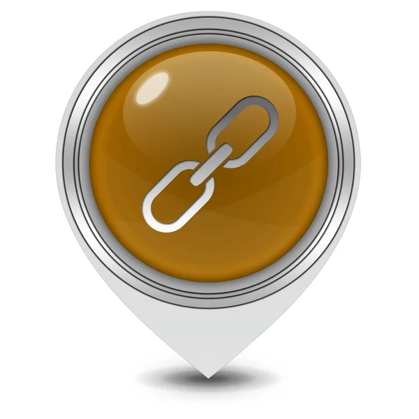 Link pointer icon on white background — Stock Photo, Image