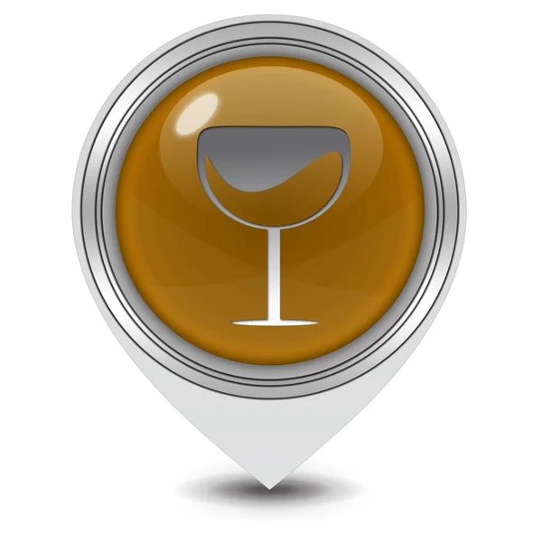 Icono de puntero de vino sobre fondo blanco — Foto de Stock