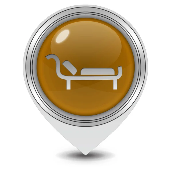 Bed pointer icon on white background — Stock Photo, Image