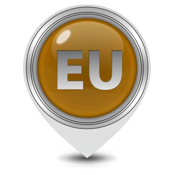 欧盟在白色背景上的指针图标 — 图库照片