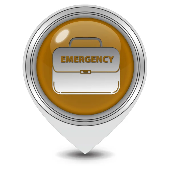 Emergency pointer icon on white background — Stock Photo, Image