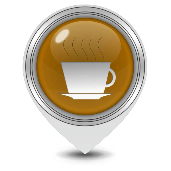 Coffee pointer icon on white background — Stock Photo, Image