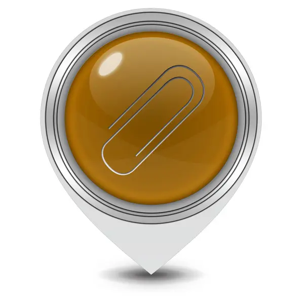 Clip pointer icon on white background — Stock Photo, Image