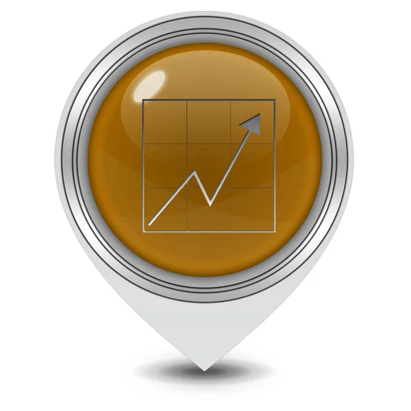 Icono de puntero de análisis de datos sobre fondo blanco —  Fotos de Stock