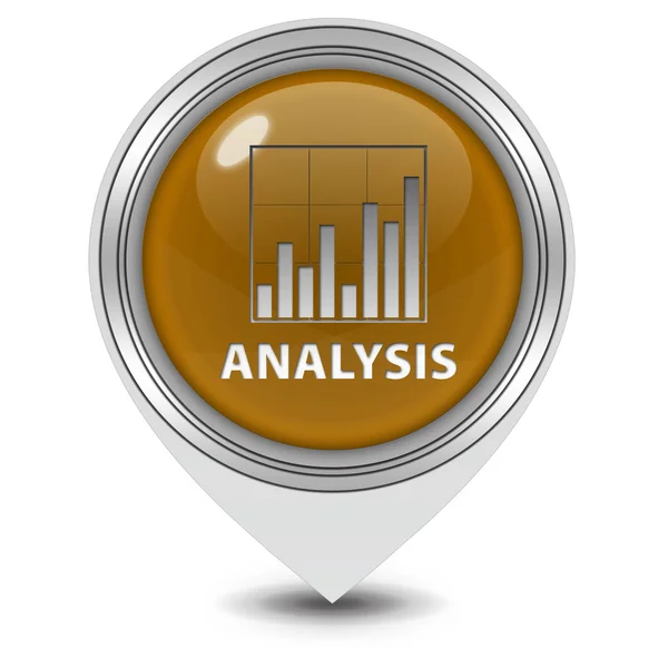 Icono de puntero de análisis de datos sobre fondo blanco —  Fotos de Stock