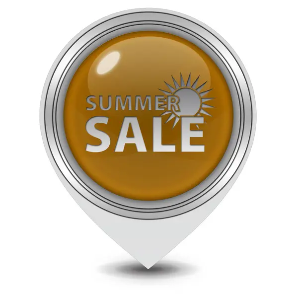Sommar försäljning pekarikonen på vit bakgrund — Stockfoto