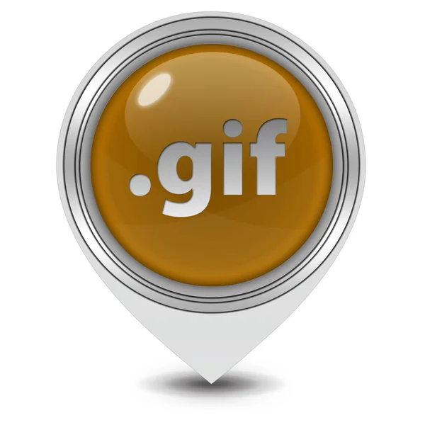 .gif pointer icon on white background — Stock Photo, Image