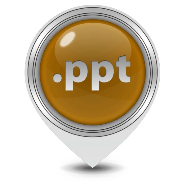 .ppt pointer icon on white background — Stock Photo, Image