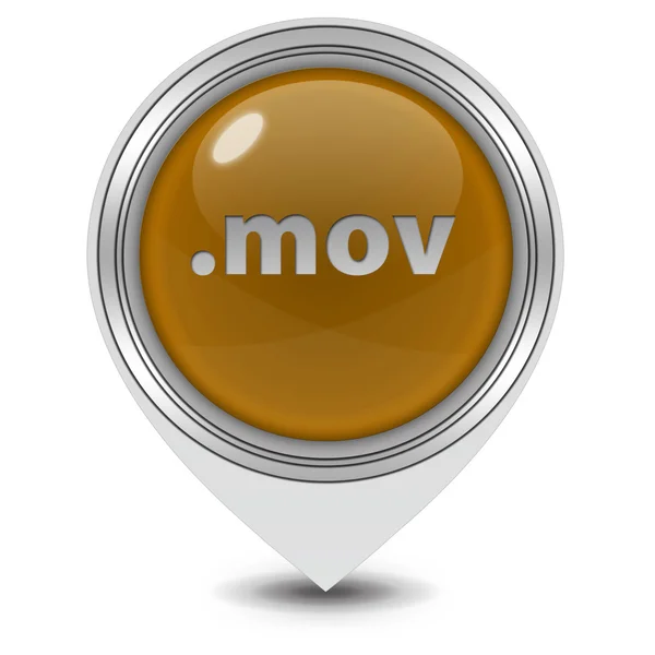 .mov pointer icon on white background — Stock Photo, Image