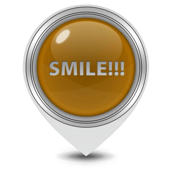 Χαμόγελο εικονίδιο δείκτη σε άσπρο φόντο — Φωτογραφία Αρχείου