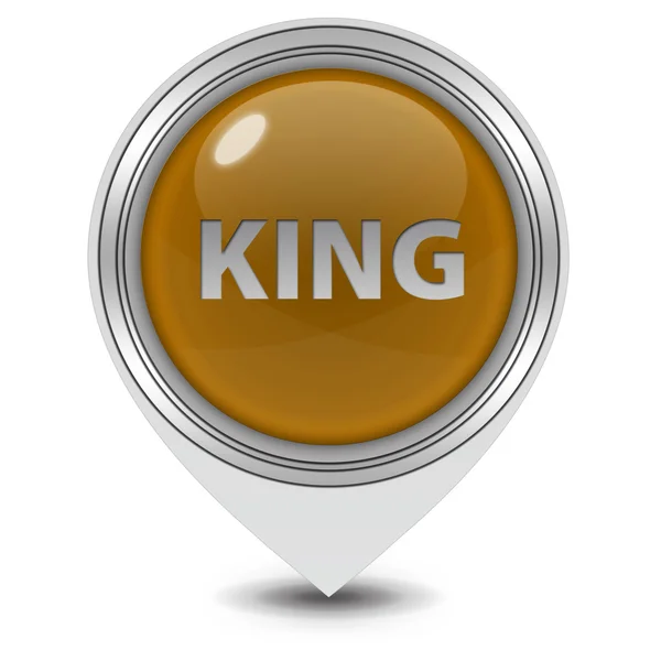 Icono de puntero rey sobre fondo blanco — Foto de Stock
