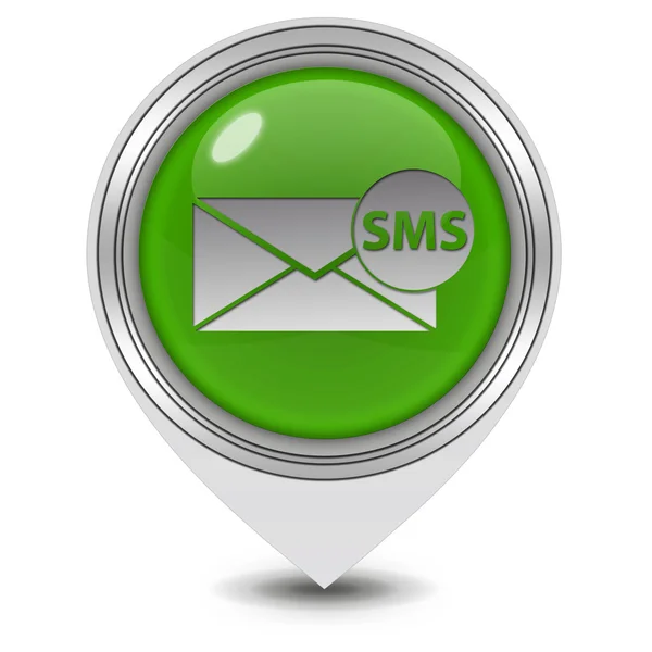 Sms pointer icon on white background — Stock Photo, Image