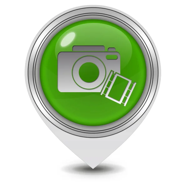 Иконка камеры на белом фоне — стоковое фото