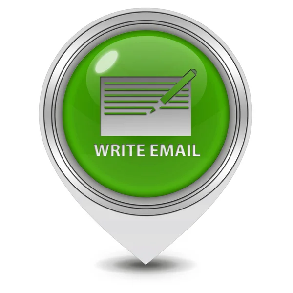 Email pointer icon on white background — Stock Photo, Image