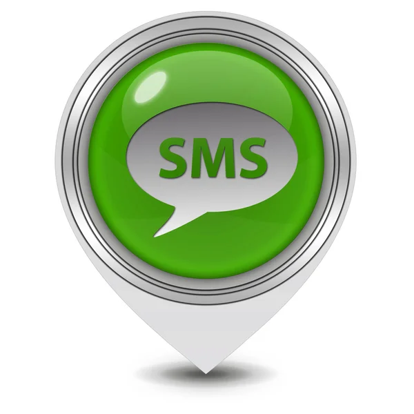 흰색 바탕에 sms 포인터 아이콘 — 스톡 사진