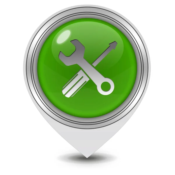 Settings pointer icon on white background — Stock Photo, Image