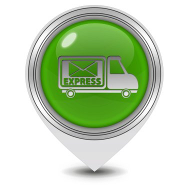 İşaretçi simgesi beyaz arka plan üzerinde hızlı