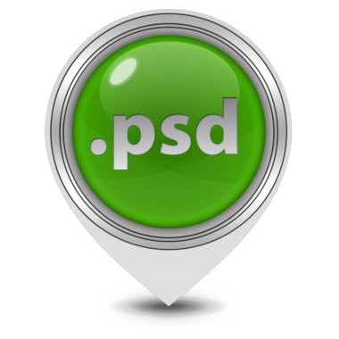 .beyaz arka planda psd işaretçi simgesi