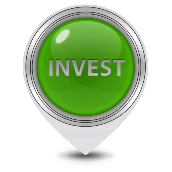 Invest pointer icon on white background — Stock Photo, Image