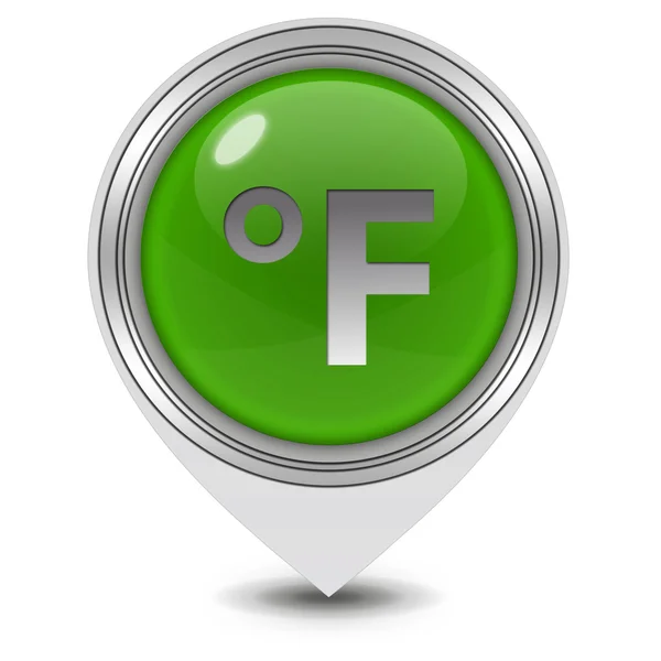 Fahrenheit pointer icon on white background — Stock Photo, Image