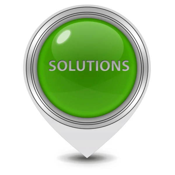 Solutions pointer icon on white background — Stock Photo, Image