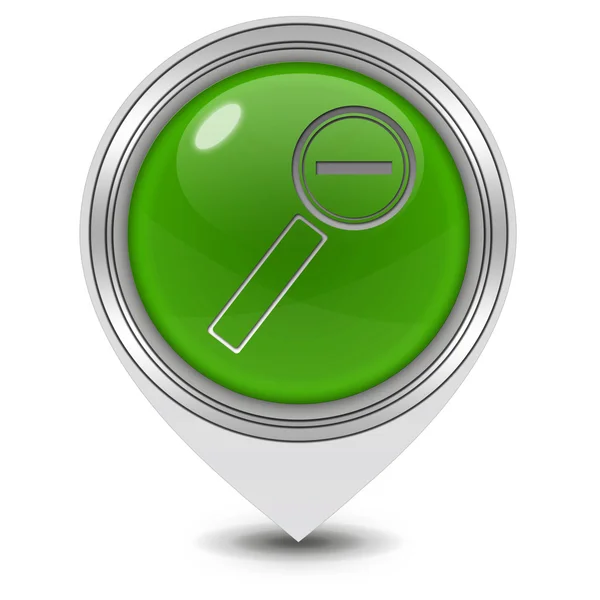 Zoom out pointer icon on white background — Stock Photo, Image