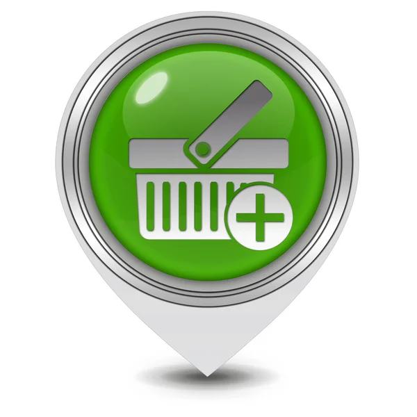 Add to basked pointer icon on white background — Stock Photo, Image