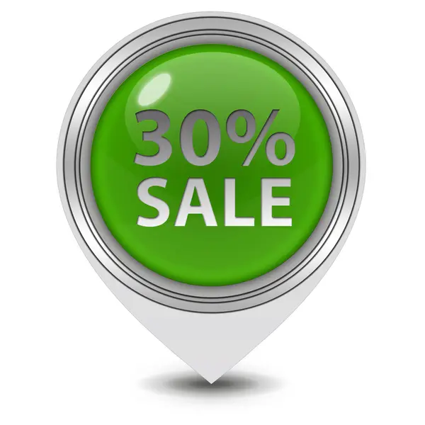 Sale thirty percent pointer icon on white background — Stock Photo, Image