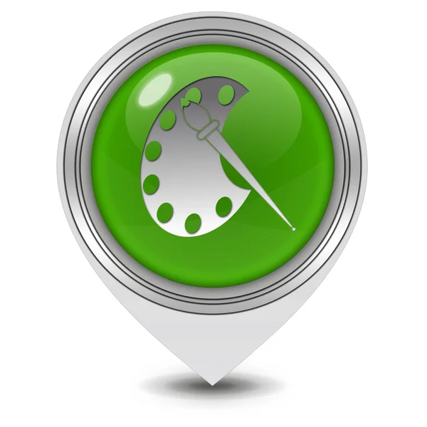 Paint pointer icon on white background — Stock Photo, Image