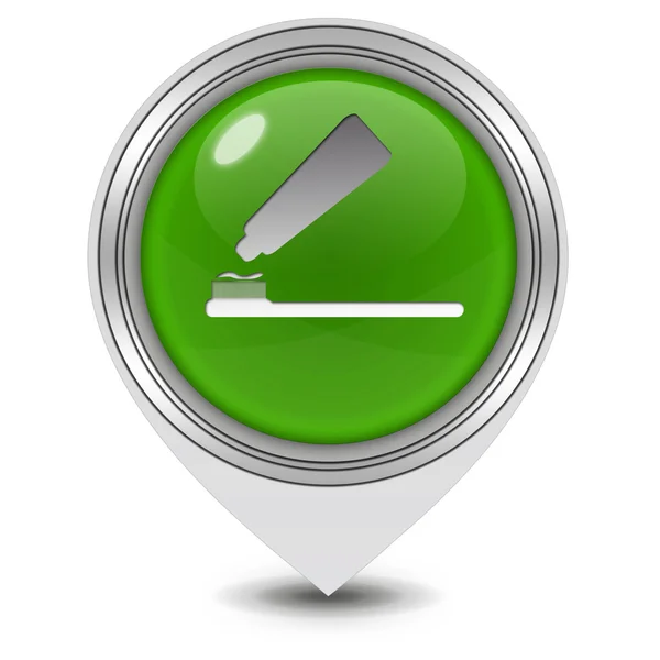 Tooth brush pointer icon on white background — Stock Photo, Image