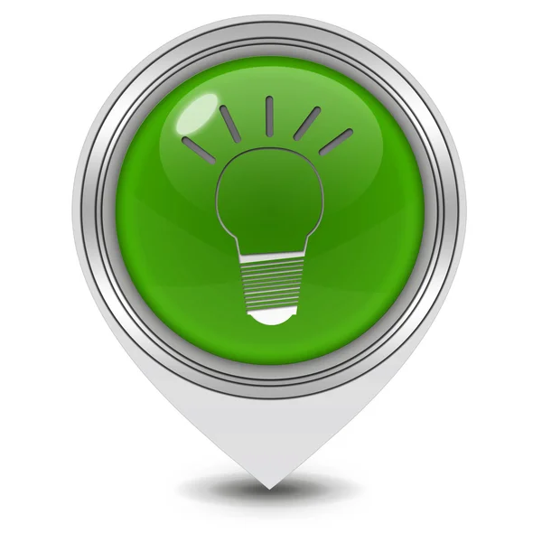 Light bulb pointer icon on white background — Stock Photo, Image