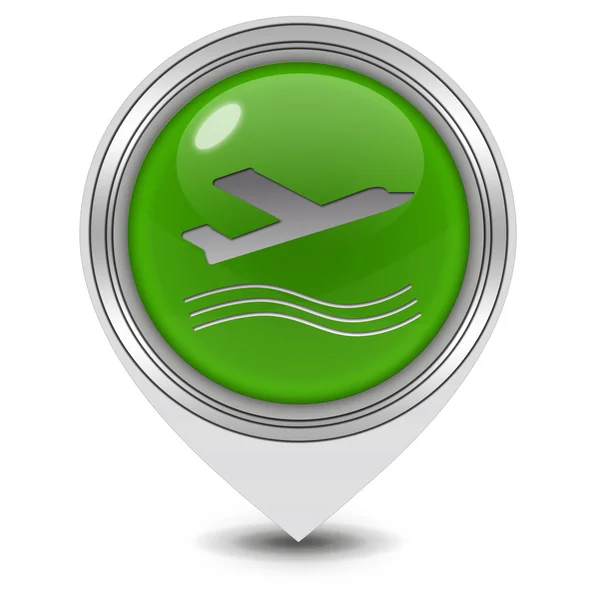 Plane pointer icon on white background — Stock Photo, Image