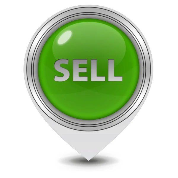 Vender ícone ponteiro no fundo branco — Fotografia de Stock