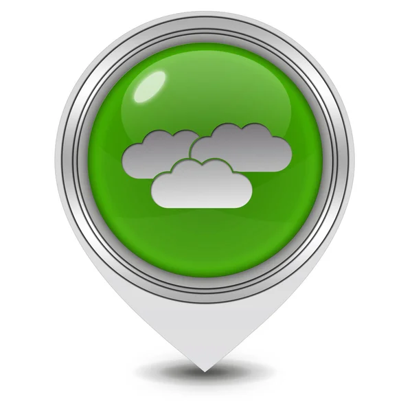 Cloud pointer icon on white background — Stock Photo, Image