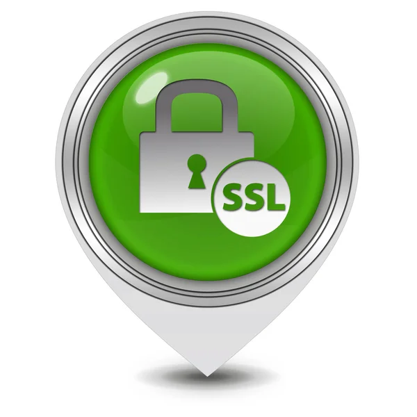 SSL pointer icon on white background — Stock Photo, Image