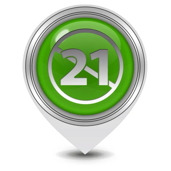 21 pointer icon on white background — Stock Photo, Image