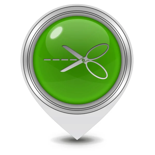 Scissors pointer icon on white background — Stock Photo, Image