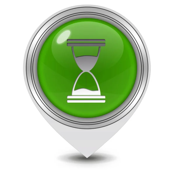 Hourglass pointer icon on white background — Stock Photo, Image
