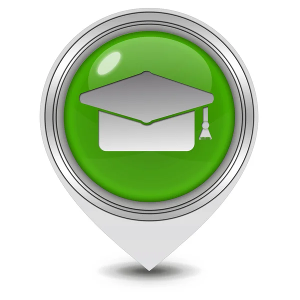 Graduation pointer icon on white background — Stock Photo, Image
