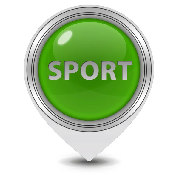 Sportovní ikona ukazatele na bílém pozadí — Stock fotografie