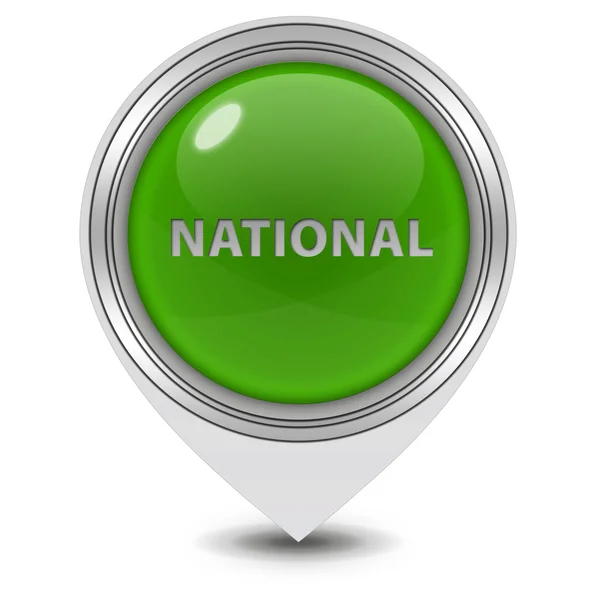 Ikona wskaźnika krajowego na białym tle — Zdjęcie stockowe