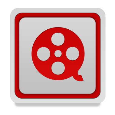 Beyaz arka plan üzerinde film kare simgesi