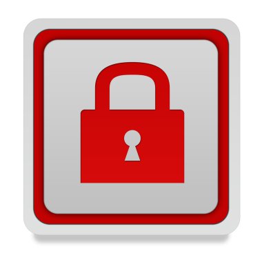 Beyaz arka plan üzerinde kare simgeyi koru