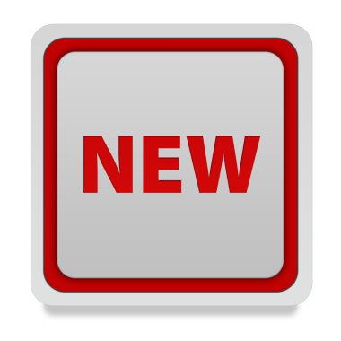 Beyaz arka plan üzerinde yeni kare simgesi