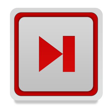 Beyaz arka plan üzerinde sonraki kare simgesi