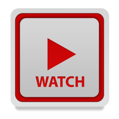 Beyaz arka plan üzerinde kare simge izle