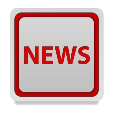 Beyaz arka plan üzerinde haber kare simgesi