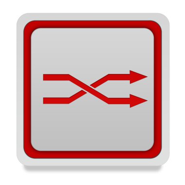 Beyaz arka planda müzik kare simgesi