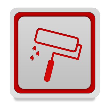 Beyaz arka plan üzerinde boya kare simgesi